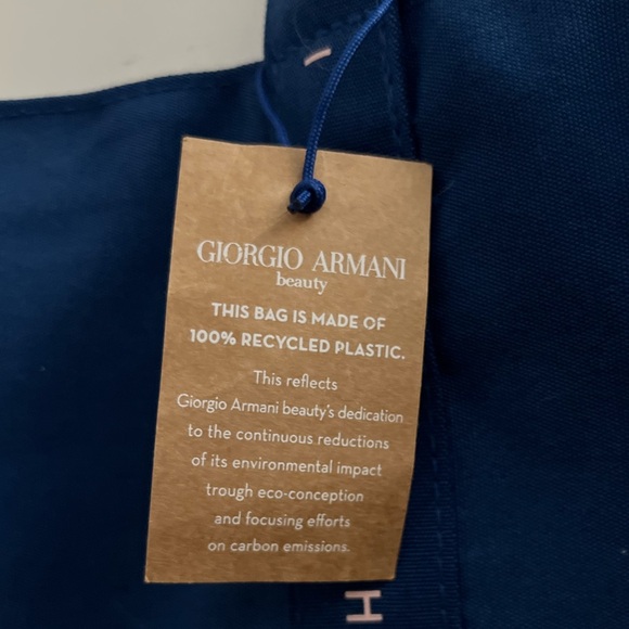 Giorgio Armani Beauty Bag. 13” x 15” Beach Lightweight Chic Tote - Picture 2 of 5